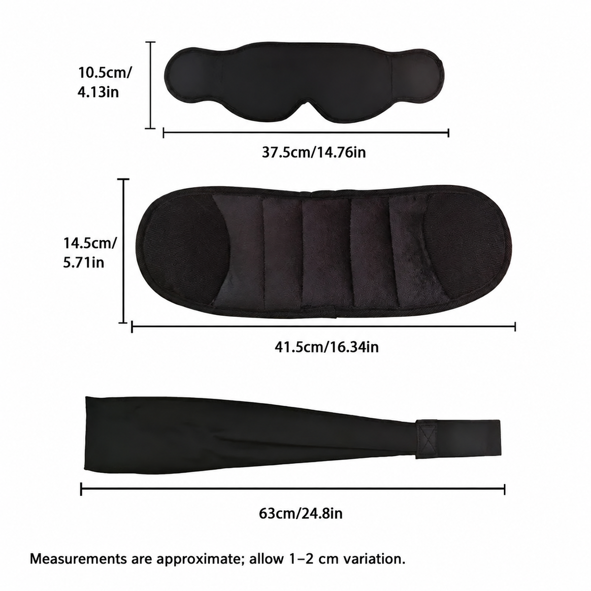 3-in-1 Travel Sleep Support Set – Eye Mask, Head Support & Arm Wrap